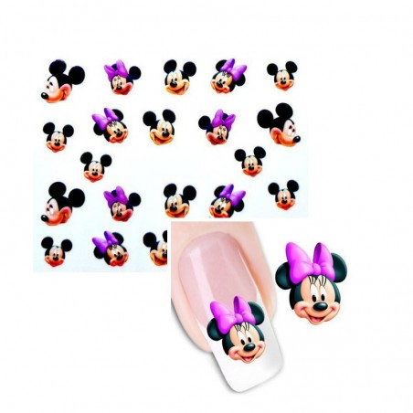 Sticker de água - Mickey e Minnie